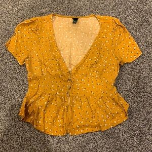 Mustard wild fable blouse